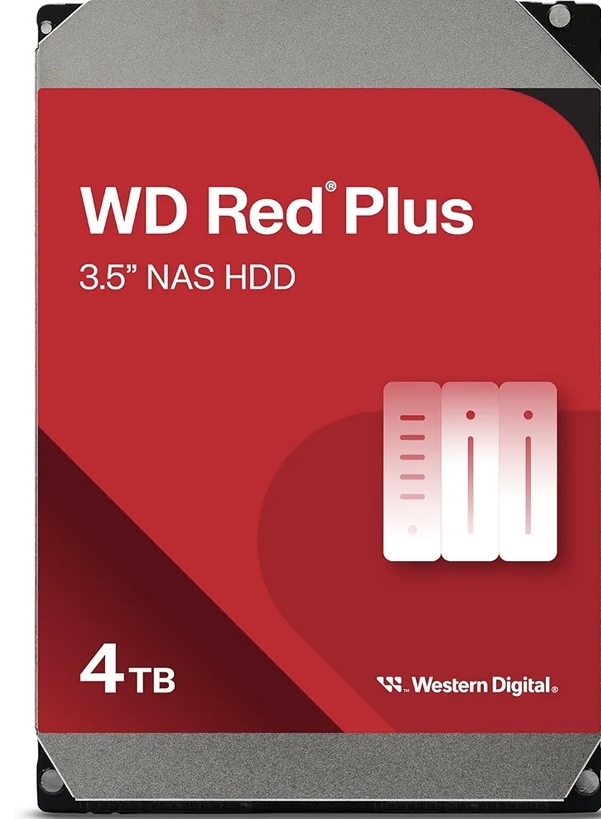 Disco Duro Interno WD Red Plus NAS de 4 TB - 5400 RPM, SATA 6 GB/s, CMR, caché de 128 MB, 3.5" -WD40EFZX