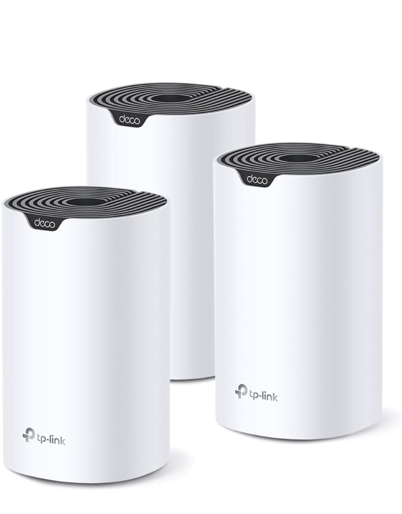 TP-Link Deco WiFi Mesh, Sistema WiFi de Malla para Todo el Hogar, AC1900, hasta 1300Mbps en 5GHz, 3*Gigabit, Compatible con Todos los Deco, Deco S7(3-Pack)