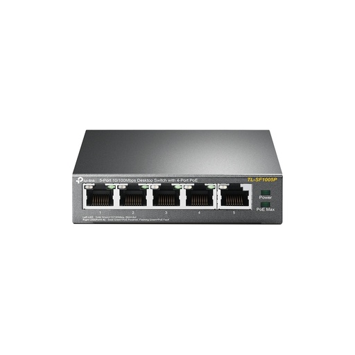 [TL-SF1005P] Switch Tp-Link Tl-Sf1005p 5 Puertos Rj45 10 / 100 Mbps No Administrable Con 4 Puertos Poe Para Escritorio